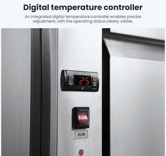 Thermaster Three door DELUXE Pizza Prep Bench - PWB200