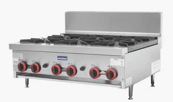 Gasmax RB-6E 6 Burner Natural Gas Benchtop Cooktop 902mm | 144Mj