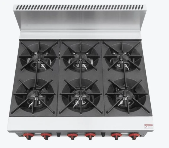 Gasmax RB-6E 6 Burner Natural Gas Benchtop Cooktop 902mm | 144Mj
