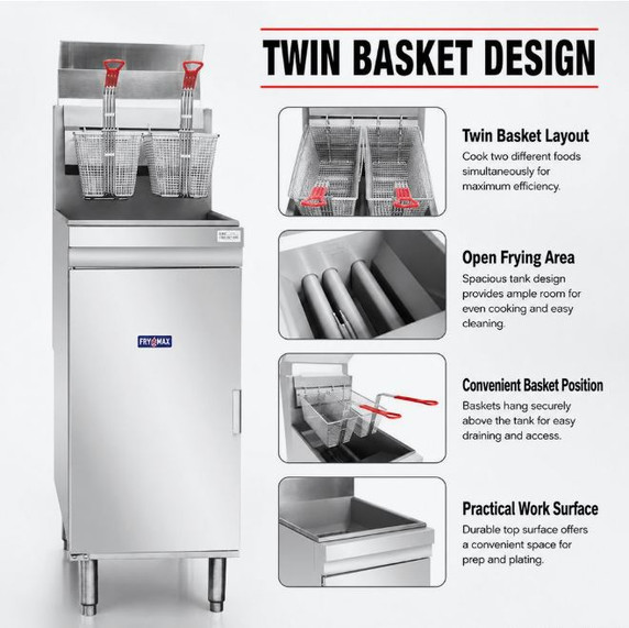 GasMax Superfast LPG Gas Tube Fryer - RC300ELPG