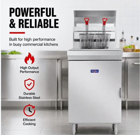 GasMax Superfast Natural Gas Tube Twin Vat Fryer - RC400TE