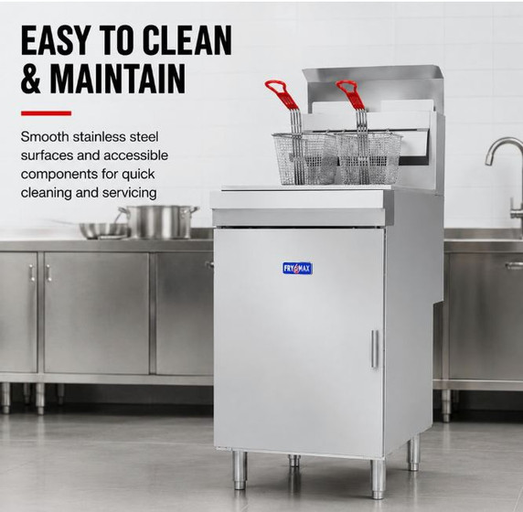 GasMax Superfast Natural Gas Tube Twin Vat Fryer - RC400TE