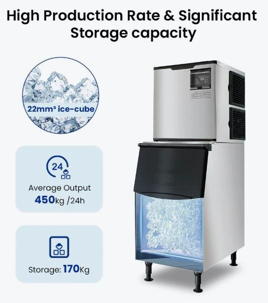 Blizzard SN-1000P 450kg Modular Cube Ice Maker with 170kg Bin | 15A