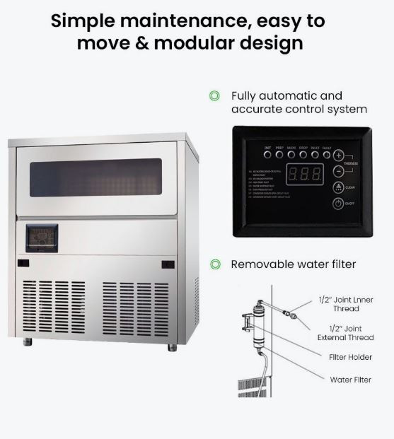  Blizzard SN-81B 80kg Underbench Commercial Cube Ice Machine