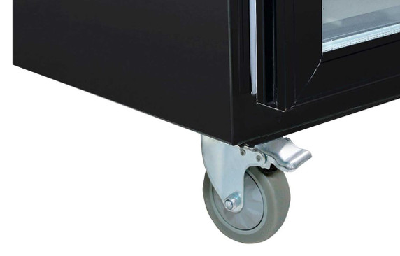 Thermaster SUCG1000B 1000L 2-Door Upright Display Fridge | Black S/S