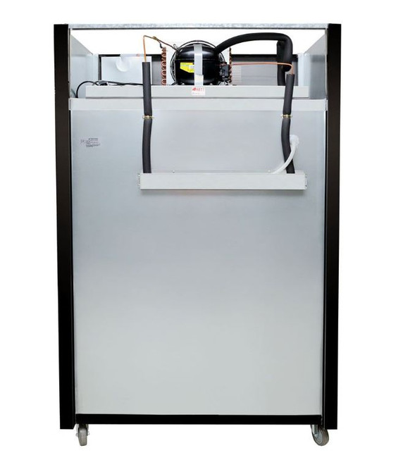 Double Glass Door Black Stainless Steel Upright Freezer - SUFG1000B