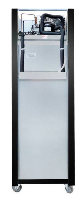 Single glass door upright freezer black stainless steel - SUFG500B