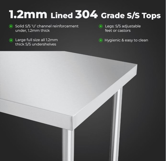 WB6-1200/A Stainless Steel Workbench