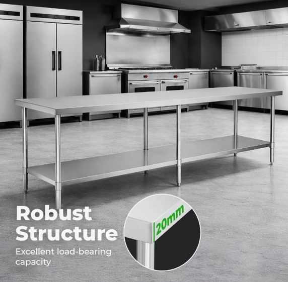 Modular System Stainless Steel Workbench - WB6-2400/A