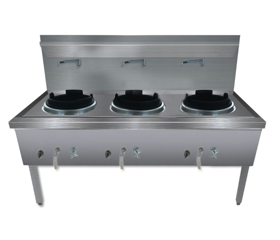 Gasmax Stainless Steel Waterless LPG Gas Triple Wok Gasmax Stainless Steel Waterless LPG Gas Triple Wok