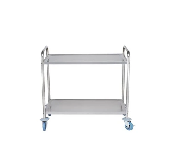Modular Systems YC-102 2-Shelf Stainless Steel Utility Trolley (150kg Capacity)