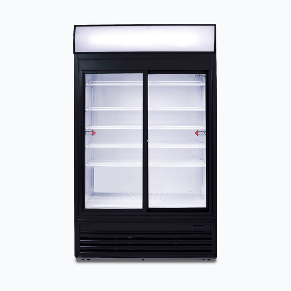 Bromic GM0980LS Upright Display Fridge 945L  2 Doors  Sliding - Flat Glass  Lightbox Bromic GM0980LS Upright Display Fridge 945L  2 Doors  Sliding - Flat Glass  Lightbox