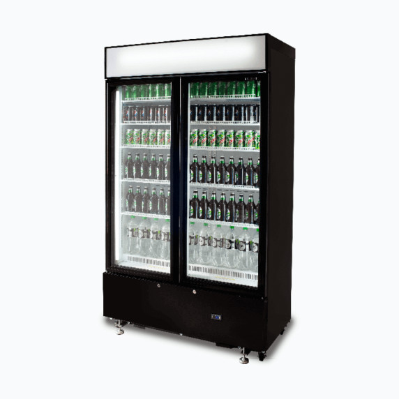 Bromic Upright Display Fridge - 960L - 2 Doors - Flat Glass - Cassette