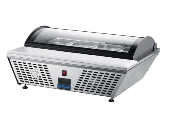Polar GL178-A G-Series Countertop Prep Fridge 4x 1/3GN Polar GL178-A G-Series Countertop Prep Fridge 4x 1/3GN