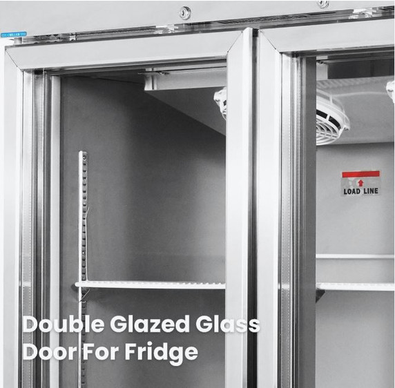 Thermaster Double Door Upright Display Fridge - SUCG1000