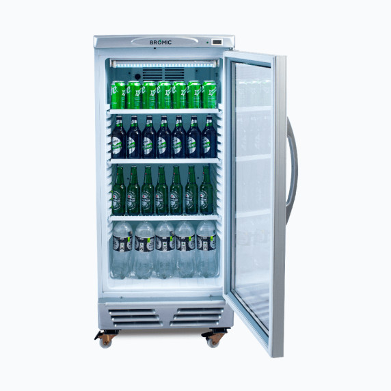 Bromic Upright Display Fridge 215L 1 Door Flat Glass Bromic Upright Display Fridge 215L 1 Door Flat Glass