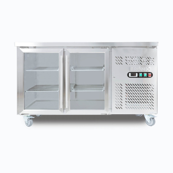 Bromic Under Bench Display Fridge - 282L - 2 Doors - Glass