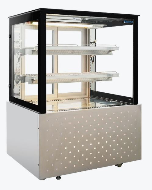 Bonvue SG090FE-2XB 900mm Heated Food Display 340L | Black Trim