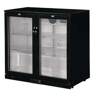 Polar GL012-A G-Series 2-Door Back Bar Cooler 198L | 850mm Under-Counter