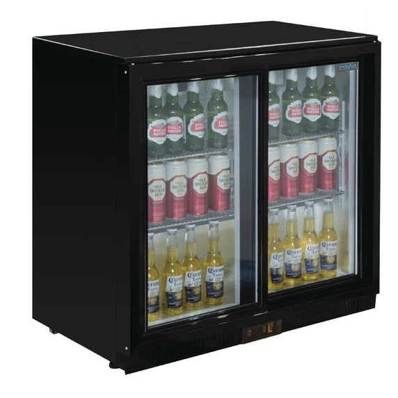 Polar GL010A GSeries Back Bar Cooler with Sliding Doors 198Ltr
