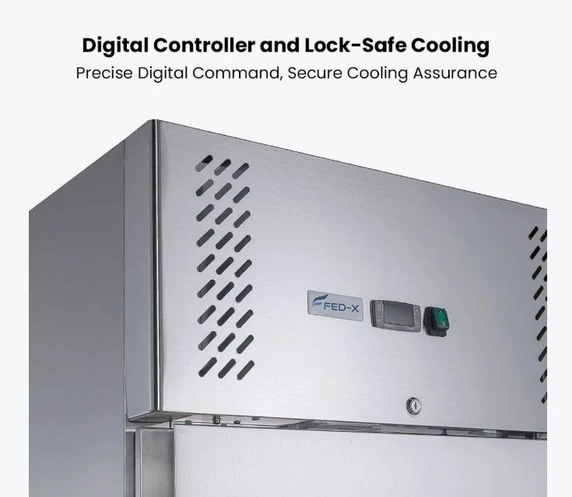 FED-X XURC650S1V 2-Door Upright Fridge 650L | 43°C Tropical S/S