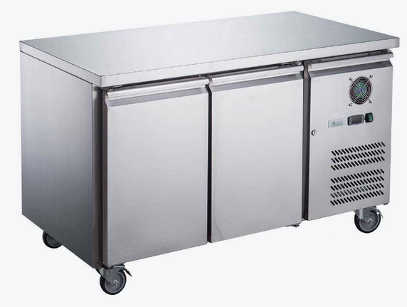FED-X XUB7C13S2V 2-Door Stainless Steel Commercial Underbench Storage Fridge (282L)