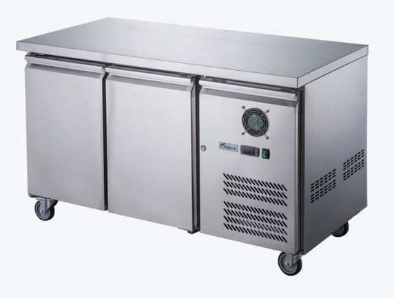 FED-X XUB7C13S2V 2-Door Stainless Steel Commercial Underbench Storage Fridge (282L)