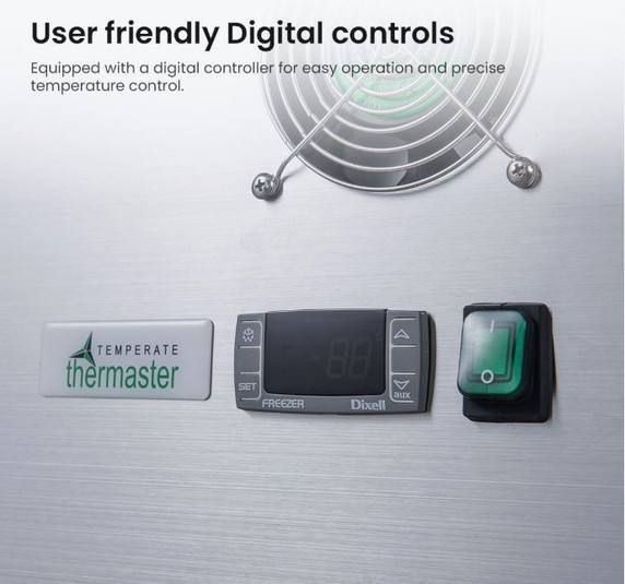 FED-X S/S Three Door Bench Fridge - XUB7C18S3V