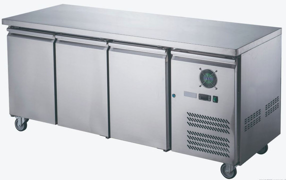 FED-X S/S Three Door Bench Fridge - XUB7C18S3V