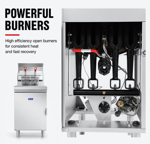 GasMax Superfast LPG Gas Tube Twin Vat Fryer - RC400TELPG