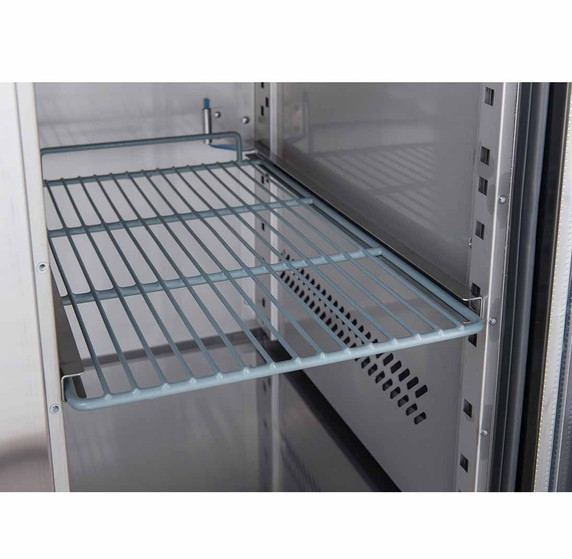 XUB7F13S2V FED-X S/S Two Door Bench Freezer Net Capacity: 282Ltr 1360mm Width