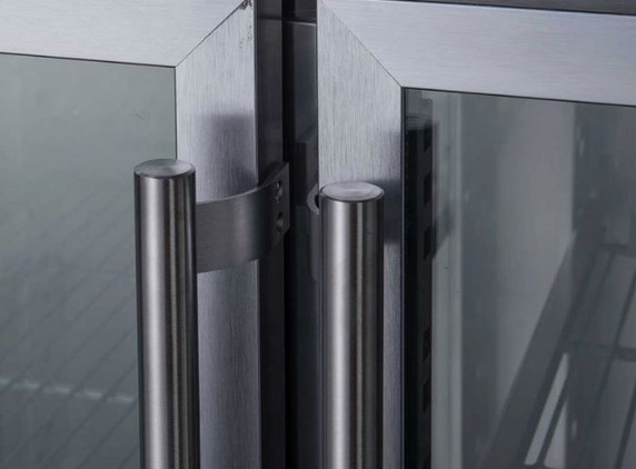 FED-X Two Glass Door Bench Fridge - XUB7C13G2V