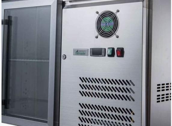 FED-X Four Glass Door Bench Fridge - XUB7C22G4V