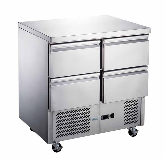 FED-X Four Drawer Compact Workbench Fridge - XGNS900-4D FED-X Four Drawer Compact Workbench Fridge - XGNS900-4D