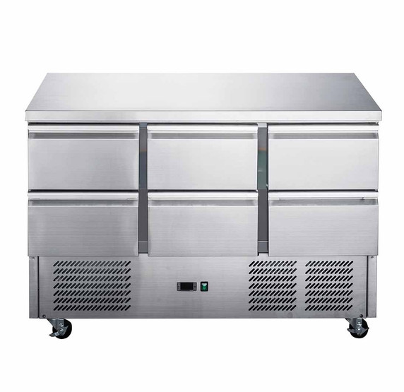 FED-X Six Drawer Compact Workbench Fridge - XGNS1300-6D FED-X Six Drawer Compact Workbench Fridge - XGNS1300-6D