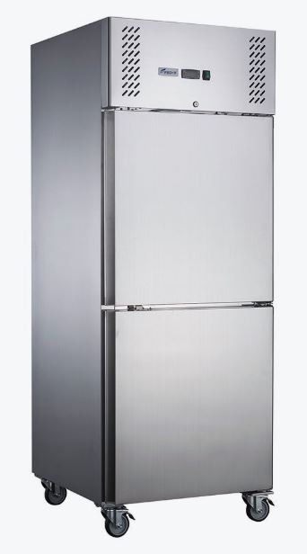 FED-X XURF600S1V 618L Split Door Upright Stainless Steel Commercial Storage Freezer