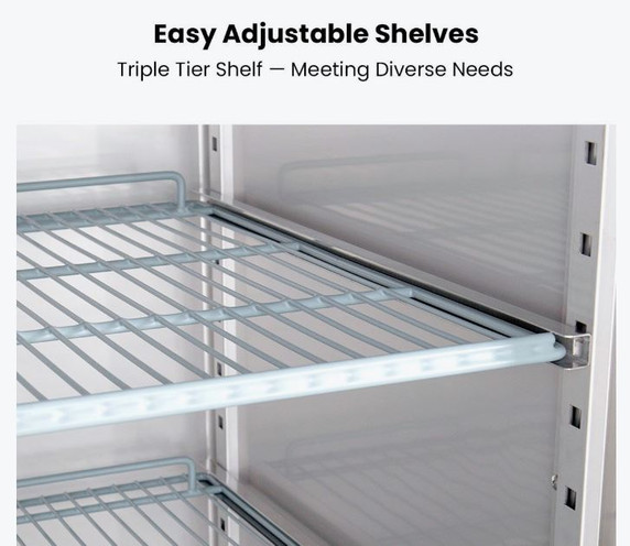 FED-X S/S Two Door Upright Freezer - XURF600S1V