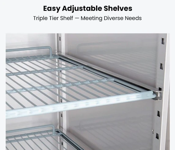 FED-X XURC1200S2V 1236L 4 Split Door Upright Stainless Steel Commercial Storage Fridge