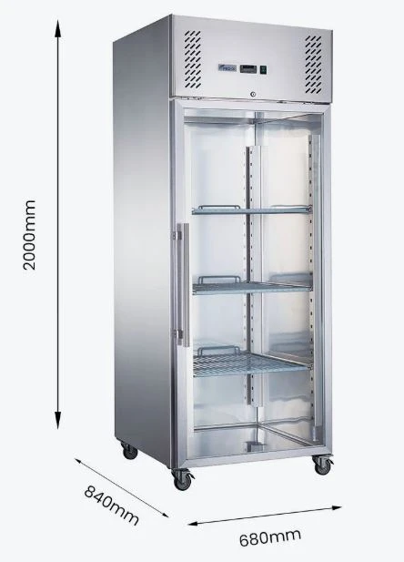 FED-X XURC600G1V Single Glass Door Upright Fridge 618L | 10A Display