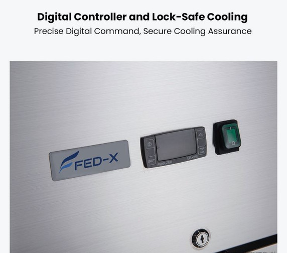 FED-X S/S Full Glass Door Upright Fridge - XURC600G1V