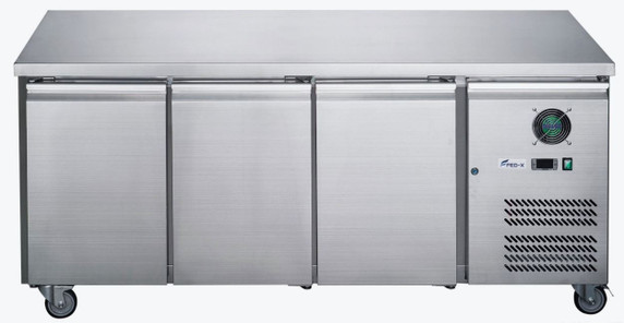 FED-X S/S Three Door Bench Fridge - XUB6C18S3V
