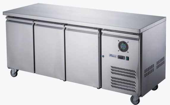 FED-X S/S Three Door Bench Fridge - XUB6C18S3V
