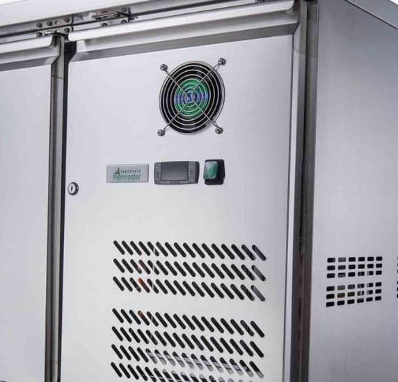 FED-X XUB6C22S4V 4-Door Stainless Steel Commercial Underbench Storage Fridge (449L)