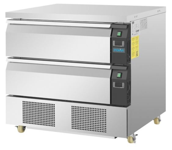 Polar DA996-A U-Series 2 Drawer Counter Fridge Freezer 4xGN