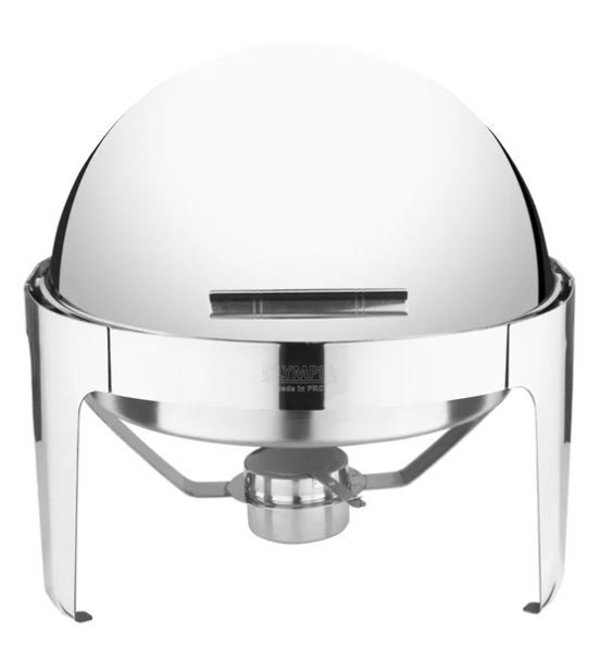 Olympia U009 Paris Commercial Stainless Steel Round Roll-Top Chafing Dish Set (7.5 Litre Capacity)