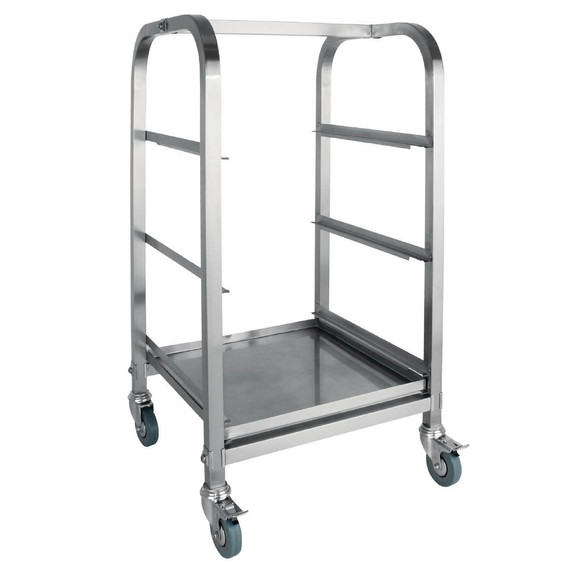 Vogue CL269 3 Tier Glass Racking Trolley for 425mm Baskets Vogue CL269 3 Tier Glass Racking Trolley for 425mm Baskets