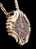 ANCIENT GREEK GORDIAN KNOT PENDANT IN 14K GOLD WITH ALEXANDER THE GREAT DRACHMA COIN  *CPG200