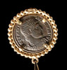 THE GLORY OF THE ARMY ANCIENT CHRISTIAN ROMAN COIN PENDANT IN 14K GOLD  *CPR222