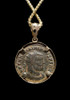 "UNITY OF THE MILITARY" ANCIENT ROMAN MAXIMIANUS COIN PENDANT IN 14K GOLD