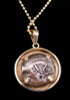 WIDOWS MITE COIN PENDANT IN SMOOTH HIGH POLISHED 14KT GOLD SETTING  *CB04-2